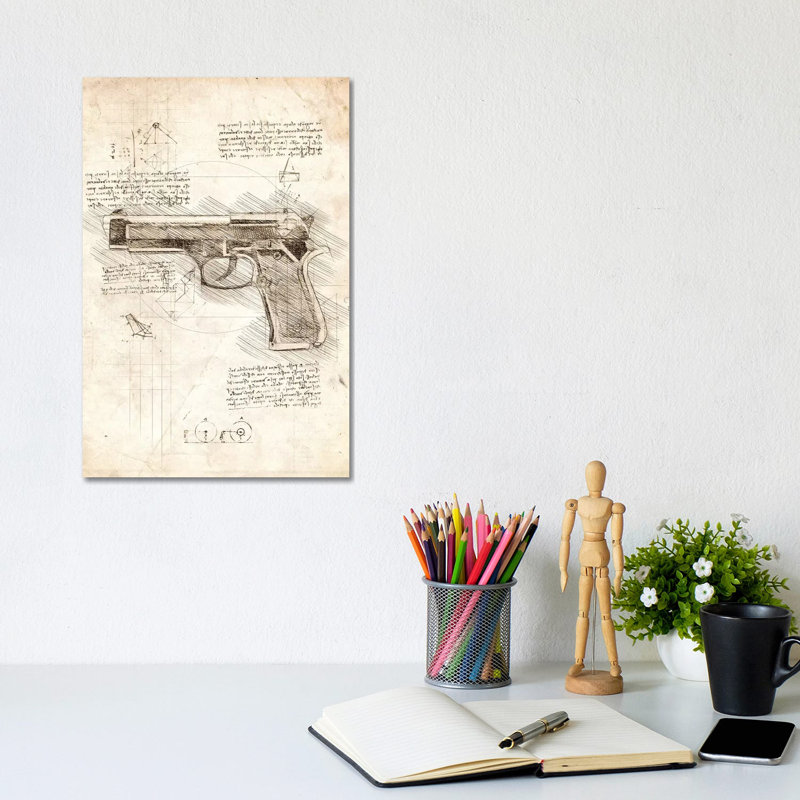 Handgun by Cornel Vlad - Wrapped Canvas Gallery-Wrapped Canvas Giclée, 30.48cm H x 20.32cm W