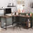Enprise 54.3'' L-Shaped Metal Base Writing Desk-1478106378