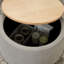 Repose-pieds rond avec rangement Dariyan-1029302365