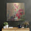 «Red Haven Hollyhocks» par Beth Forst, art mural en métal-377339114
