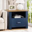 Ensemble de lit plateforme tapissier avec 2 tables de chevet fermées Boucle - Ensemble de chambre à coucher 3 pièces-2092136513-2092136518