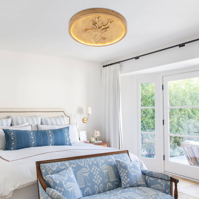 19.68" Flush Mount Ceiling Light Three-Color Temperature Without Remote Control