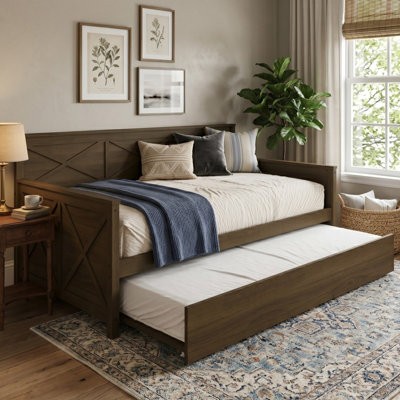 McDougal Twin Solid Wood Daybed with Pull-Out Trundle