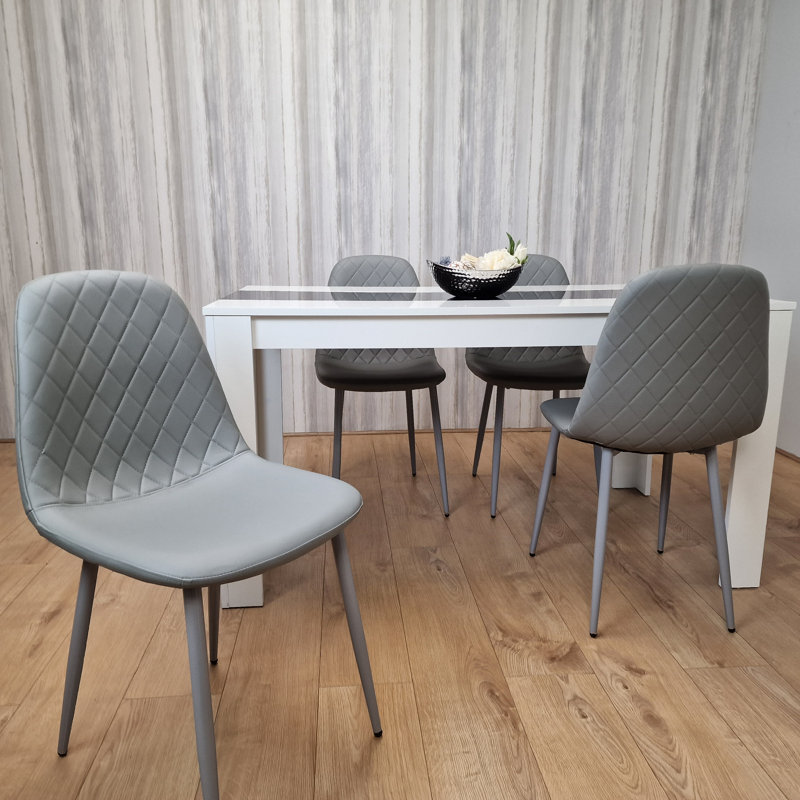 Besnard 4 - Person Dining Set, 75cm H x 140cm L x 80cm W