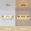 Luminaire à DEL moderne en cristal rond 23,6 po, 3 lumières à DEL à intensité variable pour vestibule de salle à manger avec télécommande
