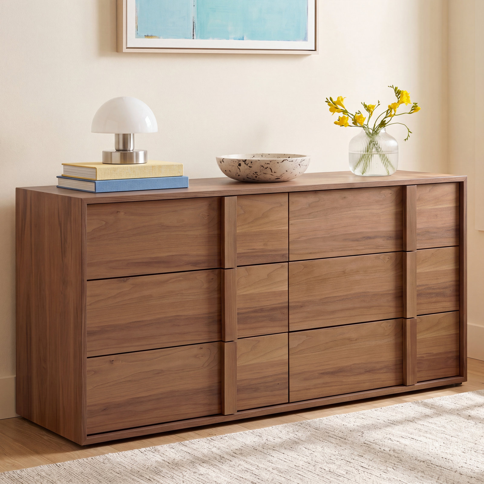 Alvarez 65" Double Dresser, Walnut