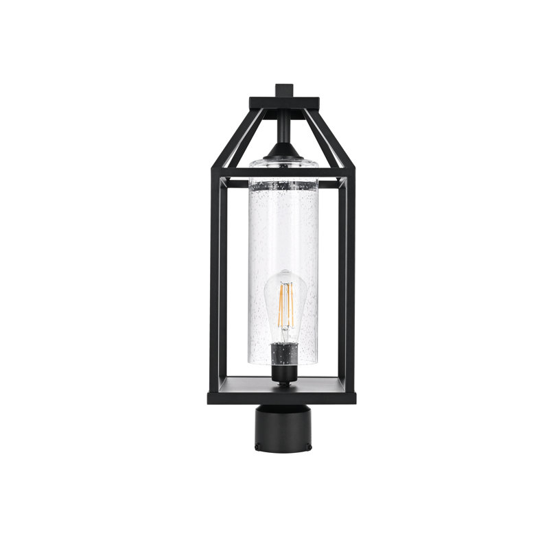 Lampadaire extérieur noir Amary de 21 pouces
