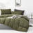Solid Color Comforter Dark Color 3 PCs Bedding Set Deep Color Bed Comforter Set-115667188-115667180