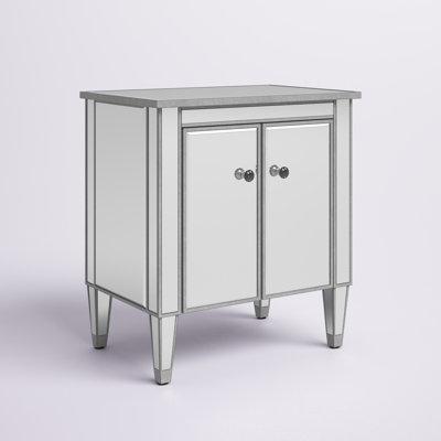 Latasha Nightstand in Silver by Willa Arlo Interiors
