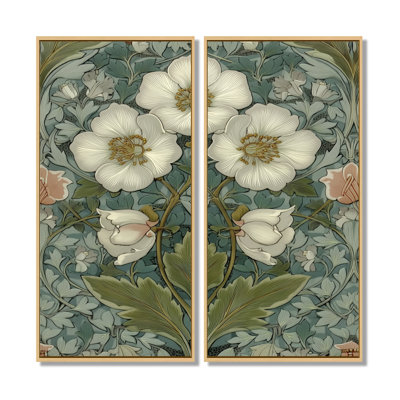 Magnifique papier peint marguerite blanche rétro