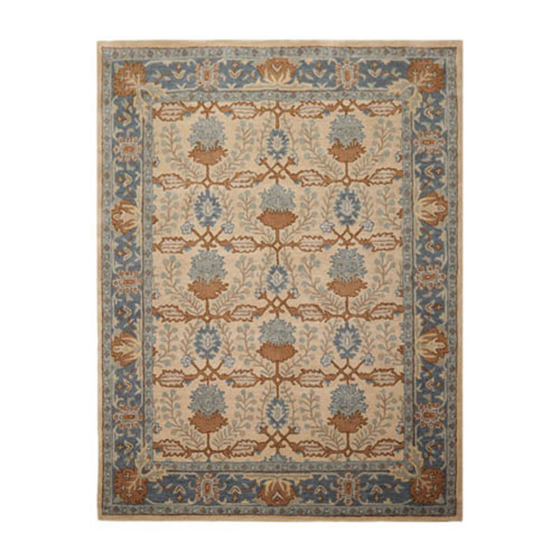 Tapis multicolore touffeté à la main William Morris beige, brun
