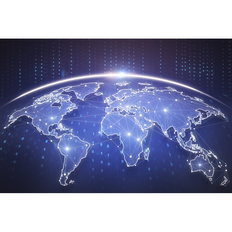 Global Business Background - Wrapped Canvas Print, 61cm H x 91cm W x 3.8cm D