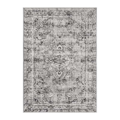 Soft Washable Boho Area Rug for Living Room – Modern Short Pile Vintage Carpet, Durable, Non-Slip – Beige – Large 80x150cm – Germany Specification