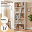 1 étagère de rangement à 5 niveaux avec dos ouvert et tablettes anti-basculement pour la maison-642664964