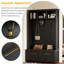  Mudroom 4-in-1 Hall Tree with Storage Bench, Versatile Coat Rack with 6 Golden Hooks and Multiple Storage Sections, Black-1739875042