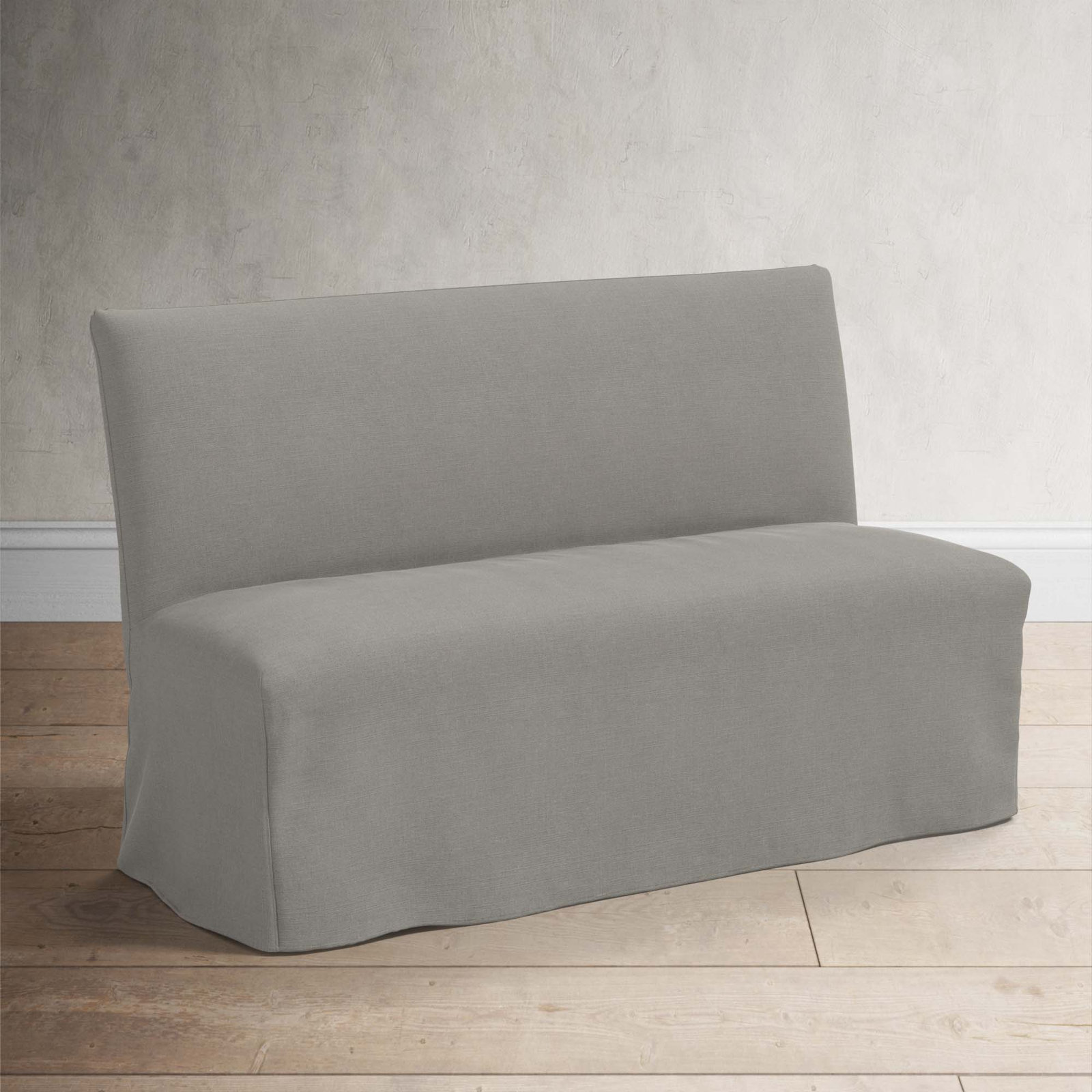 Silvia 57" Dining Bench, Classic Grey Linen