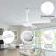 52 po Ventilateur de plafond à DEL 4 pales avec abat-jour en verre-73502113-73502114-73502112
