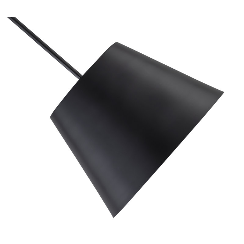 Luminaire suspendu à 1 lumière Wolleik, Noir mat, H 94,5 po x l 18 po x P 18 po