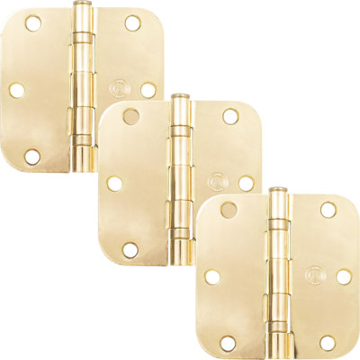 3-1/2" Ball-Bearing Door Hinges, 5/8" Radius Corner