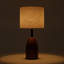 Lampe de table en bois massif avec abat-jour en lin - Mid-Century 3 couleurs pour le salon et la chambre à coucher