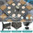  9-piece Outdoor Patio Dining Set For 8, All Weather Cast Aluminum Patio Funiture Table And Chairs Set- Large 64" Square Table, 4 Swivel Rocker Chairs, 4 Stationary, Umbrella Hole-1893212556