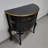Black Hand-Painted Semi-Circular Entryway Console