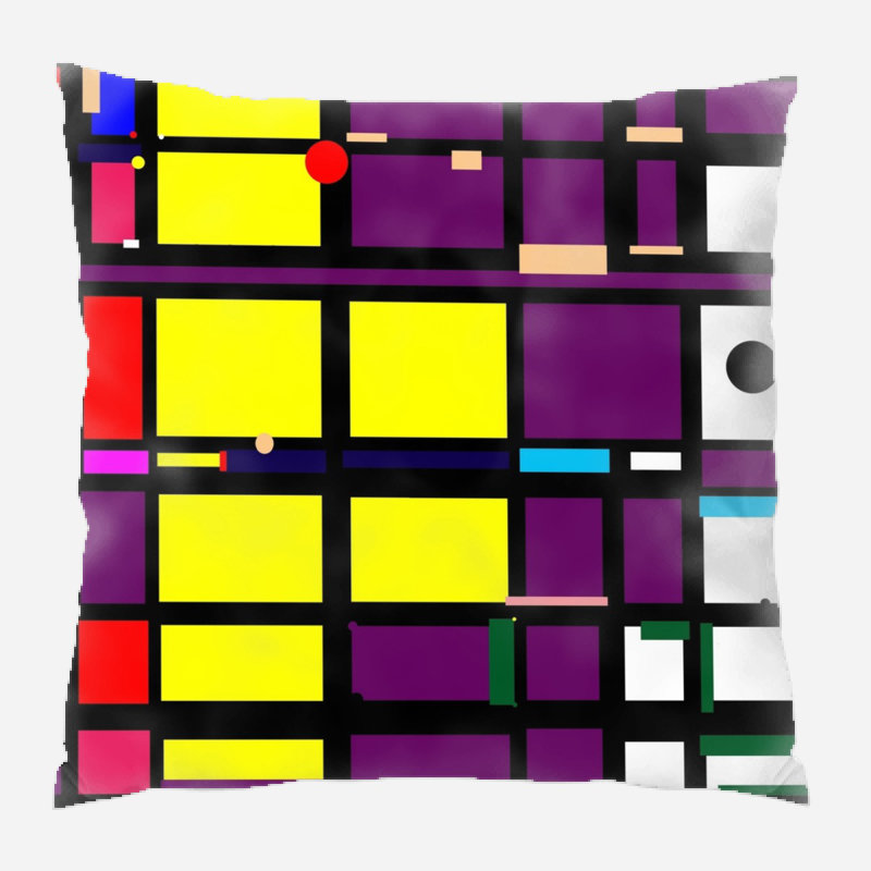 Design Geometric Microsuede Reversible Throw Pillow