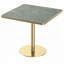 Table de salle à manger carrée en faux marbre avec pieds en titane doré (31,5 po)-460598110