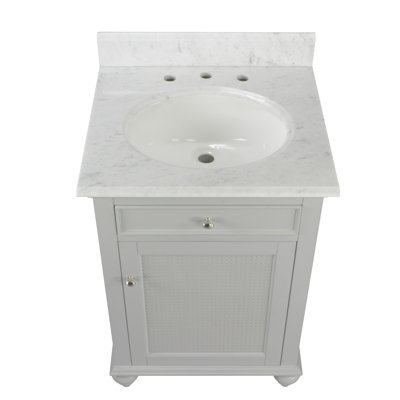 Chauvigny 24'' Single Bathroom Vanity with Marble Top
