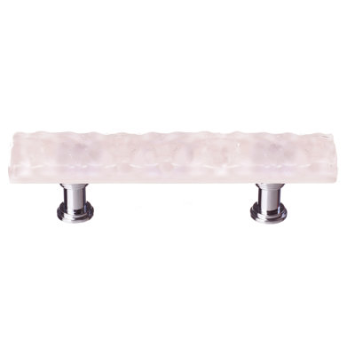 Glacier 3" CTC Rose Glass Decorative Hardware Cabinet Bar Pull