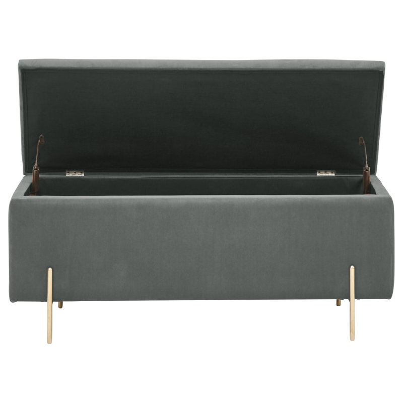 Baringer Upholstered Storage Bench, Grey