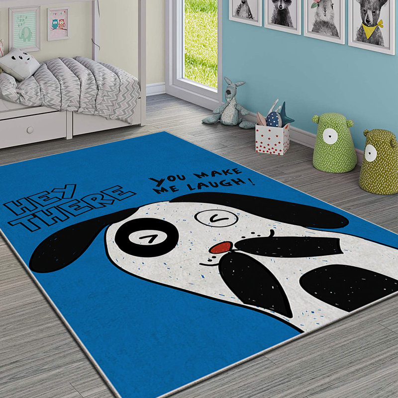 Luxurious Polyester Area Rug, 3.3 x 4.6 Feet | 740 g/m² Velvet Fabric, Non-Slip Felt Dot Underside, Laminated Sponge for Comfort | Antibacterial, Machine Washable at 86°F | Elegant Digital Print Design for Home Décor