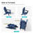 Folding Adirondack Chair with Retractable Ottoman & Cup Holder, 3-Position Adjustable for Patio, All-Weather Outdoor Seating-597869654