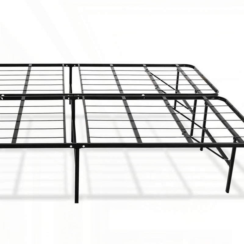 Base de plateforme en acier noir, Lit simple