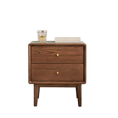 Fjord 19.7"H Low & Narrow Solid Ash  Nightstand-Single