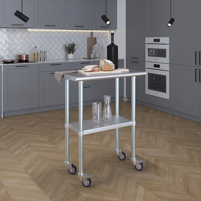 Stainless Steel Table With Wheels