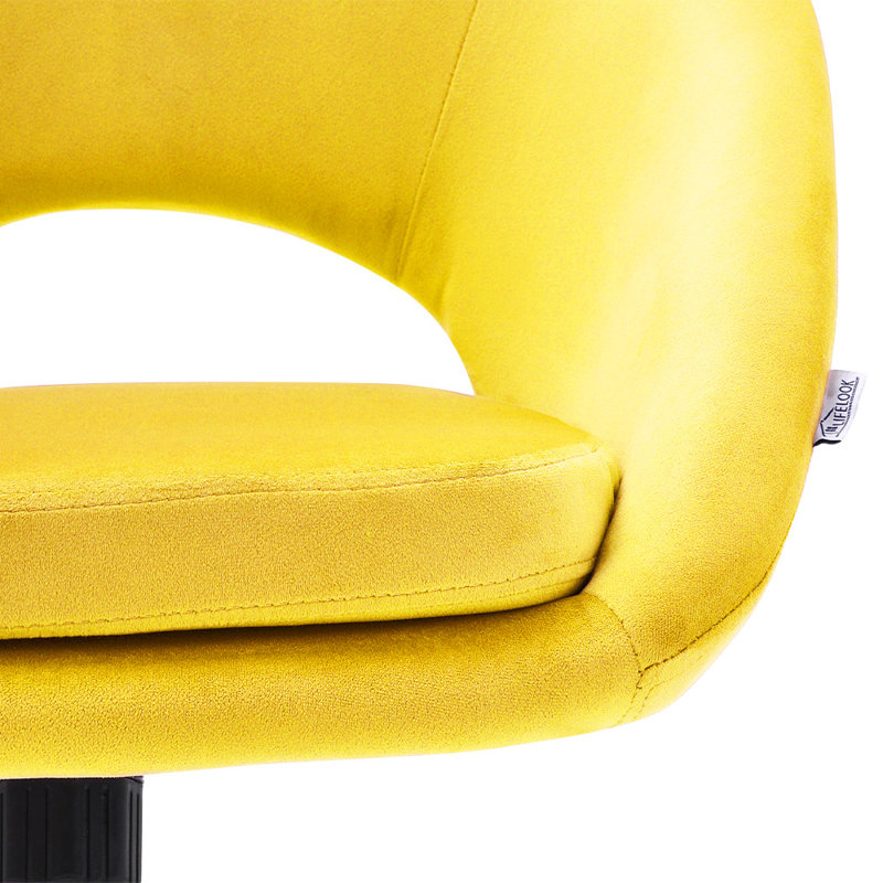 Velvet Office Chair, Yellow