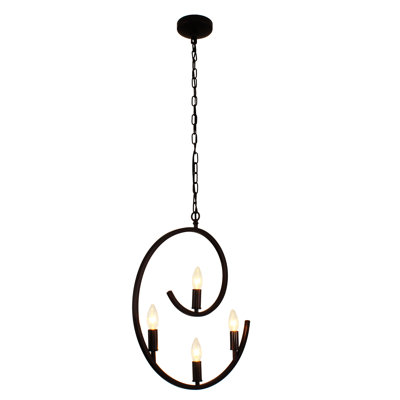 Luminaire suspendu géométrique 4 lumières unique Marblehead