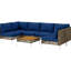 Mobilier d'extérieur modulaire de 7 pièces avec housses de coussin faciles à nettoyer et sièges confortables