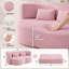 Canapé-lit double convertible pliable en molleton avec dossier amovible et 2 coussins-1541786173