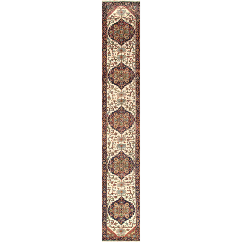 Serapi Handmade Wool Oriental Area Rug, Square 12'