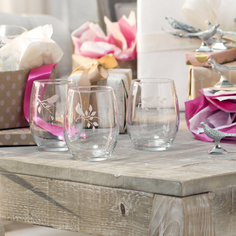 Aphra Songbird 4 pièces 21 oz. Ensemble de verres à vin sans pied en cristal