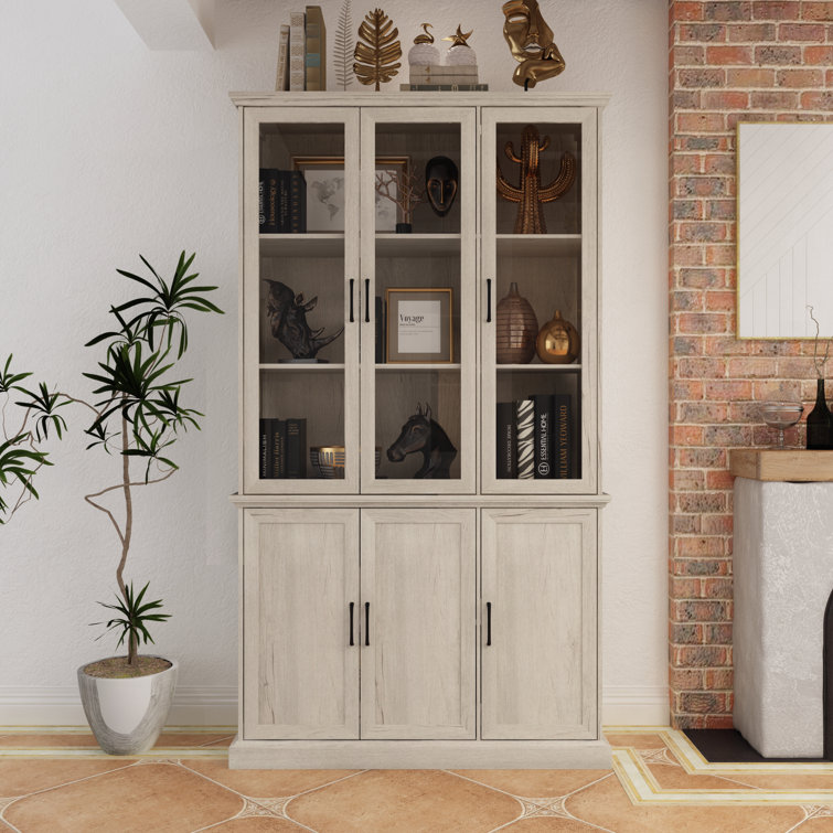 5-Tier 6 Doors Display Case Curio Cabinet