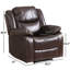 Fauteuil inclinable en cuir Alvernon-95860390