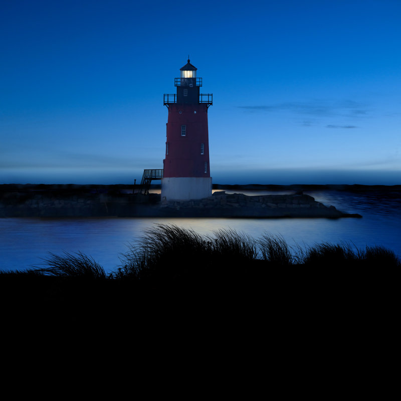 Lighthouse At Night IV by James McLoughlin - Wrapped Canvas Print, 76cm H x 76cm W