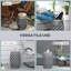 Table de bout ronde pour l'extérieur, élégante table d'appoint en métal à conception cylindrique creuse, support de boisson multifonctionnel facile à entretenir et résistant aux taches pour le patio-775380534