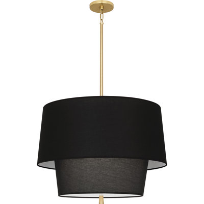 Lustre tambour 3 lumières à abat-jour Decker