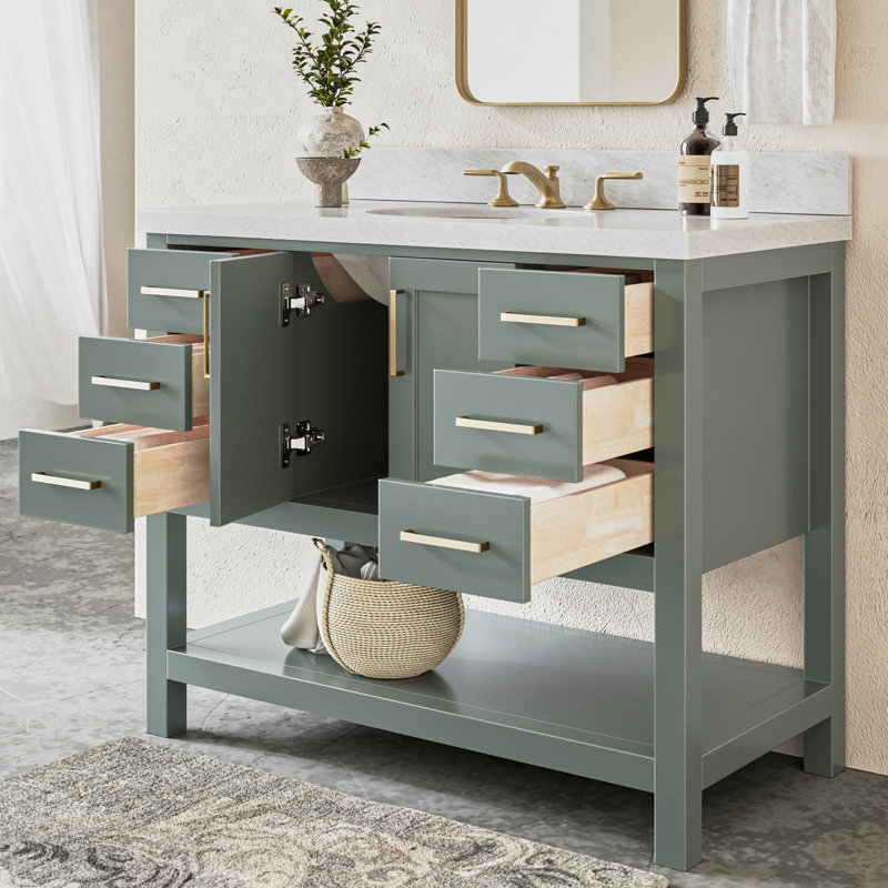 Magnolia Bath Vanity Oval Basin S043SCWOV, Vintage Green