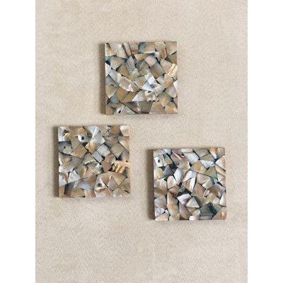 Stoneware Square 4 Piece Coaster Set