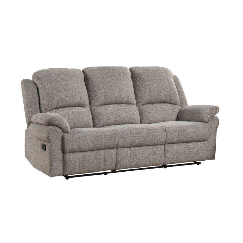Canapé inclinable, chenille brune, Grey-Beige